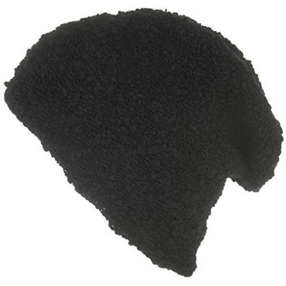 Headchange Popcorn Texture Slouch Knit Beanie (Black)