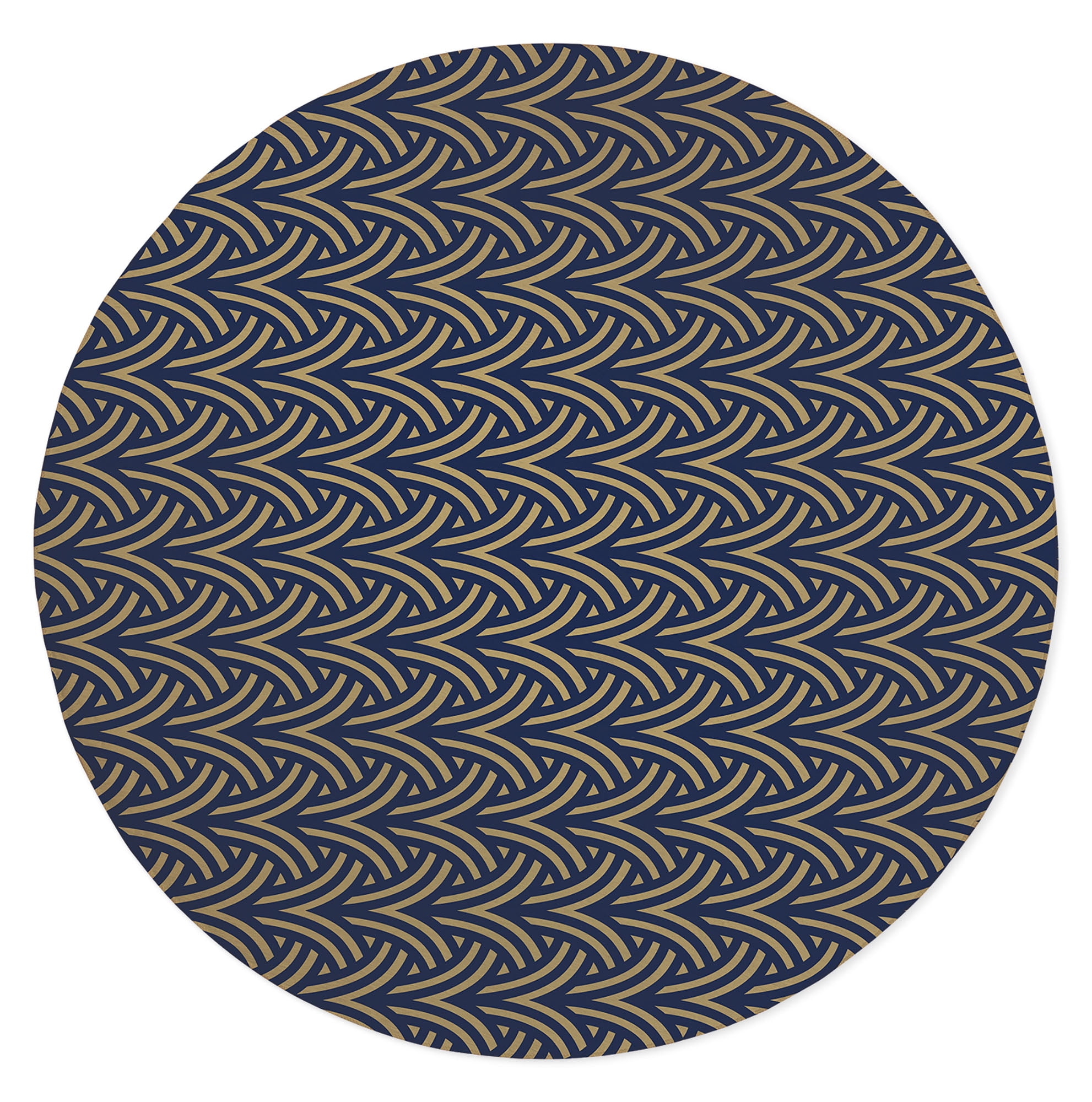 Zelda Navy & Gold Office Mat by Kavka Designs