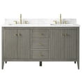 thumbnail image 6 of Vanity Art 60" Bathroom Vanity with Sink, Freestanding Storage Cabinet with Engineered Marble Top, Flip Down Tray, Drawer, and Shelve, 6 of 6