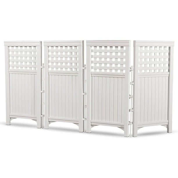 Suncast FS4423 Outdoor Garden Yard 4 Panel Screen Enclosure Gated Fence