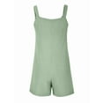 thumbnail image 2 of Women'S Summer Fashionable Short Jumpsuits, Casual Sleeveless Jumpsuits with Pockets Green Gray S, 2 of 7