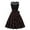 White, variant on PuLe Summer DressWomen's Vintage Crew Neck Sleeveless A-Line Dress Hepburn Evening Party Cocktail Swing Black Patchwork Lace Dresses
