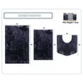 thumbnail image 6 of Royal 3-Piece Microfiber Bath Rug Set, Soft Plush Bathroom Mats with Non-Slip Rubber Backing, Quick-Dry, Ultra-Absorbent, Machine Washable Rugs for Shower, Tub, Vanity, and Toilet Areas, Navy, 6 of 11