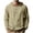 Khaki, variant on Mens Sleep Shirts Men's Cotton Linen Shirts Long Sleeve Half Button Drawstring Hooded Cardigan Solid Color Summer Casual Beach Vacation Wear Green 3XL