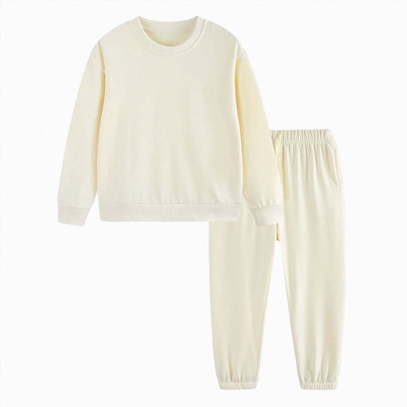 TOWED22 Baby Boy Fall Winter Clothes Solid Color Sweatshirt Shirt Pants Toddler Infant 2 Piece Outfit
