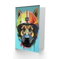 thumbnail image 2 of German Shepherd Dog Wearing Motorbike Helmet Pop Art Funny Animals Birthday Greeting Card Plus Envelope Blank inside, 2 of 3