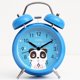 thumbnail image 1 of Reloj despertador para dormitorio de 4 pulgadas, reloj despertador de metal, decoración del hogar para estudiantes, reloj de escritorio, Panda azul, 1 of 4