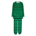 thumbnail image 3 of Pants Sets Women 2 Piece Outfits New Women's Striped Pajama Set 2 Piece Fleece Pullover Tops and Pants Outfit Warm Loungewear Cozy Sleepwear Army Green XXL, 3 of 5