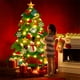 thumbnail image 2 of Árbol de Navidad de fieltro para colgar en la pared con luces LED para niños, regalos de Navidad, decoración navideña, suministros para fiestas en el hogar 2023, 2 of 5