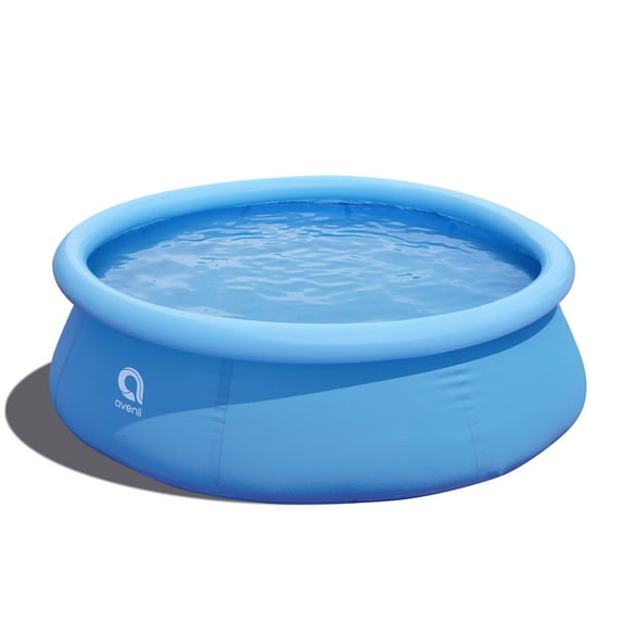 (Open Box) JLeisure Avenli 8' x 25" Prompt Set 2-3 Person Inflatable Outdoor Kids Swimming Pool, Blue