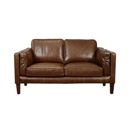 Union Rustic Shelli Leather Loveseat Brickseek
