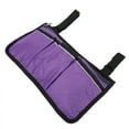 thumbnail image 1 of Multiple Pockets Large Capacity Wheelchair Armrest Side Bag Wheelchair Storage OrganizerPurple, 1 of 9
