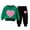 a25-Dark Green, variant on yboeqw 1T-10T Girl Fall Winter Outfits Embroidered Long Sleeve Crewneck Sweatshirt Top Pants Clothing Set,Size 4-5 Years