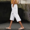 thumbnail image 2 of Relaxed Fit Pants Women Womens Capri Pants Women's Casual Pants Elastic Waist Cropped Drawstring Trousers Comfortable Everyday Wear For Spring Summer Fall, 2 of 6