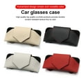 thumbnail image 3 of Car Sun Shadow Glasses Clip Leather Auto Case Organizer Car Eyeglasses Storage Case Automobile Interior Card Ticket Key Eyeweare Holder Red, 3 of 6