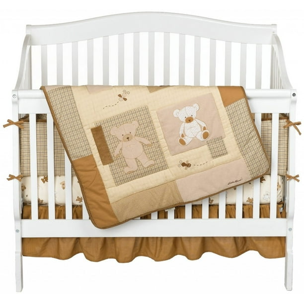 Eddie Bauer 4 Piece Crib Set Teddy Bear