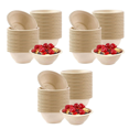 thumbnail image 1 of 300Pcs Strong Disposable Paper Bowls,350Ml Disposable Sugarcane Paper Bowls Brown Super Rigid Biodegradable, 1 of 7