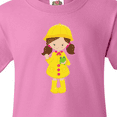 thumbnail image 4 of Inktastic Girl With Brown Hair, Yellow Raincoat, Frog Youth T-Shirt, 4 of 5