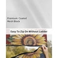 thumbnail image 6 of 4th of July RV Awning Sun Shade Screen 9'X7' Red Blue Stripes America Mesh Sunscreen Sunflower Awning Shade Screen with Zipper UV Blocker Completed Kits Outdoor Canopy for RV Motorhome Camper Travel, 6 of 7