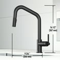 thumbnail image 3 of VIGO Utopia 14 in. H Single Handle Pull-Down Sprayer Kitchen Bar Faucet in Matte Black, 3 of 15