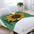 thumbnail image 3 of Durable Soft Flannel Blanket - Cozy Sunflower Design Perfect for Sofa Travel Bed & Chair - Warmth & Whimsy in Every, 3 of 7