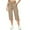 Khaki#, variant on FEN AI Womens Black Cargo Capris Pants with 5 Zipper Pockets Lightweight Quick Dry Travel Hiking Casual Summer Long Shorts for Ladies