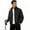 Black, variant on Men's Lightweight Jackets Full Zip Up Light Coat Laydown Collar Jacket Casual Windbreaker Jacket with Zip Pockets