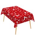 thumbnail image 6 of Red Reindeer Christmas Tablecloth,60x120Inch,Winter Elk Pine Print Polyester Table Cover, 6 of 6