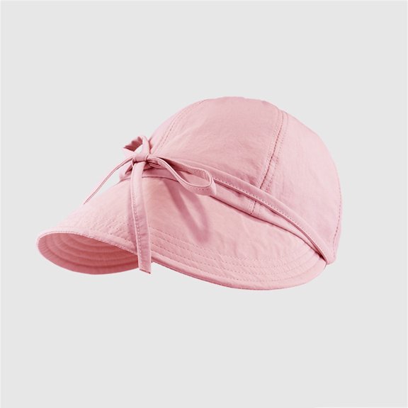 Bow Baseball Cap for Women Adjustable Bow Wide Brimmed Solid Color Quick Drying Outdoor Fisherman's Cap Fashionable Duckbill Hat Breathable Seaside Sun Hat Visors