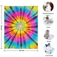 thumbnail image 4 of Rainbow Tie Dye Mandala Pattern Blanket,Comfortable Soft Flannel Throw Blanket,All Season,Warm Lightweight Blankets for Sofa Bed Couch Living Room Chair,30"x40", 4 of 4