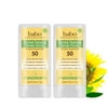 Babo Botanicals Super Shield Spf 50 Stick Sunscreen - 70% Organic Ingredients - Natural Zinc Oxide - For All Ages - Nsf & Made Safe Certified - Ewg Verified - Water Resistant - Fragrance-Free - 2