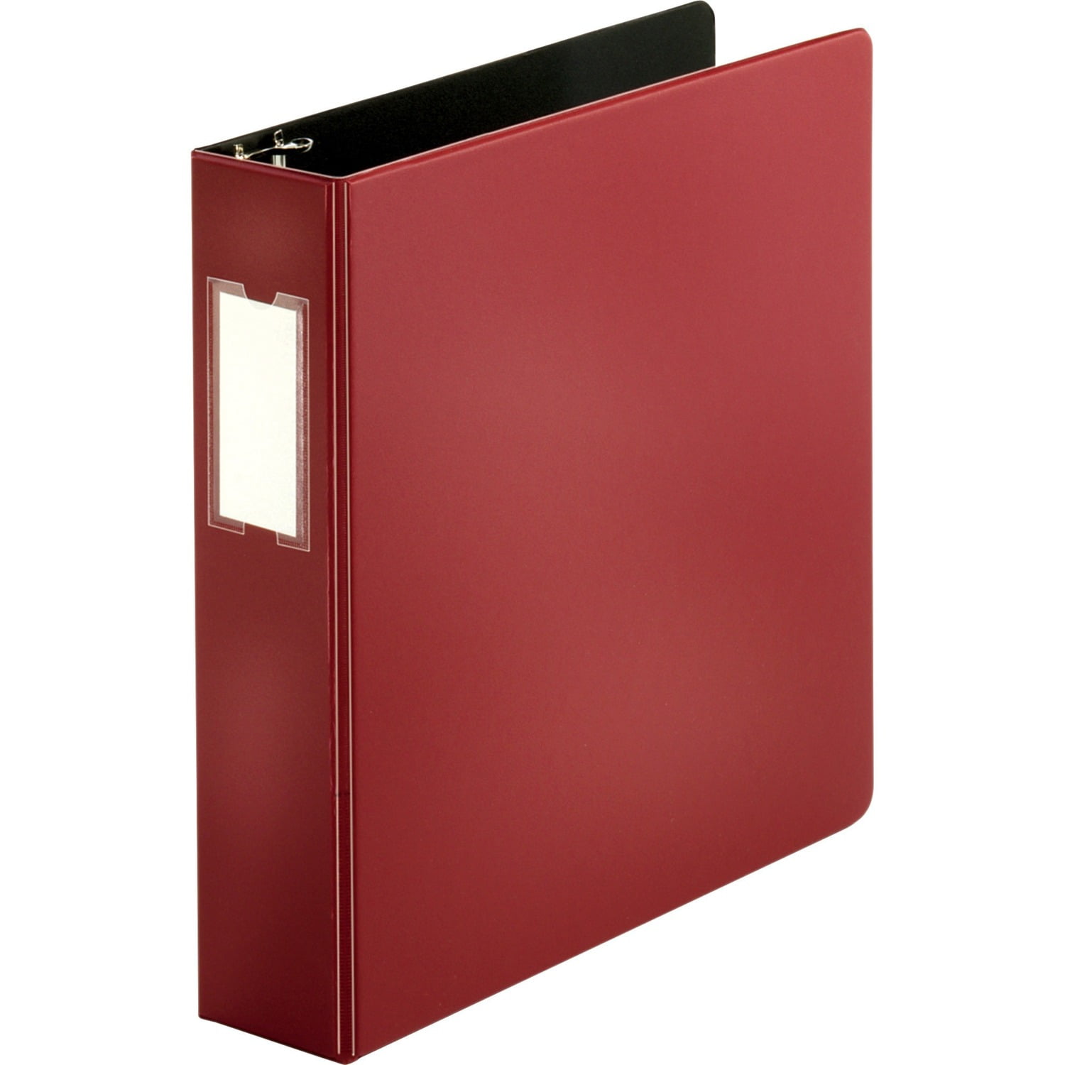 Business Source D-Ring Binder w/Label Holder Hvy-Dty 2' Burgundy 33110