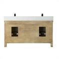 thumbnail image 5 of Vinnova Valencia 60" White Faux Stone Top Double Vanity in Washed Ash w/ Mirror, 5 of 10