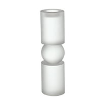 Geometric Candle Holder - 3"Dia. x 11" - White