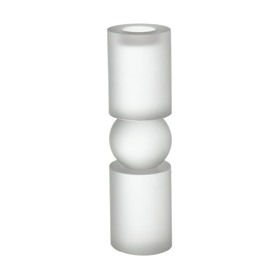 Geometric Candle Holder - 3"Dia. x 11" - White