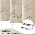 thumbnail image 4 of Seasonwood Floral Shower Curtain,French Country Fabric Shower Curtain for Bathroom Decor,12 Hooks,Beige,72"x72", 4 of 6