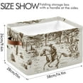thumbnail image 4 of Coolnut Storage Basket Western Desert Cowboy Storage Bin with Handle , Large Storage Cube Collapsible for Shelves Closet Bedroom Living Room 1PC Decor Gifts, 4 of 7