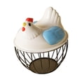 thumbnail image 2 of Cesta de huevo de pollo huevo contenedor titular de alambre de hierro portátil huevo de pollo titular encimera de recogida de huevos cesta para , azul, 2 of 8