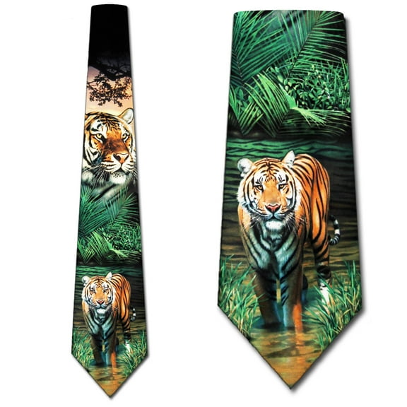 Tiger tie Necktie Mens Tie