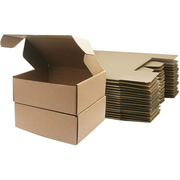 Boîtes d'expédition en carton corated, 208x130x68mm (8 x5 x2.5 ) petites  boîtes de colis, boîtes d'expédition d'emballage 