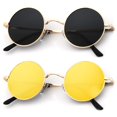 thumbnail image 1 of Gafas de sol KALIYADI redondas polarizadas retro de metal UV400 45 mm, 1 of 6