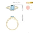 thumbnail image 5 of ANGARA Natural Emerald-Cut 1.35 ct Aquamarine Split Shank Halo Ring in 14K Yellow Gold for Women (Size-8x6mm) | March Birthstone, Anniversary, Jewelry Gift for Women | Natural Aquamarine Ring, 5 of 10