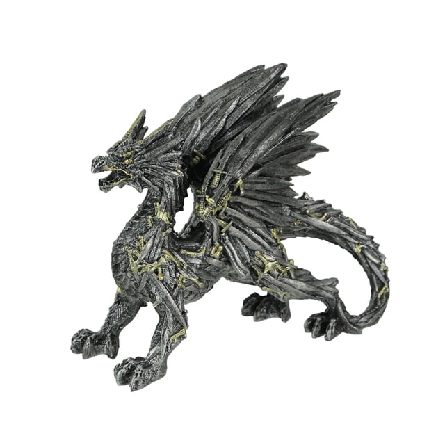 Statue Décorative Fantastique Dragon de Lames Décoration Maison Figurine Sculpture Épée