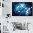 thumbnail image 2 of wall26 - Vibrant Blue and Aqua Starry Galaxy - Canvas Art Home Art - 12x18 inches, 2 of 4