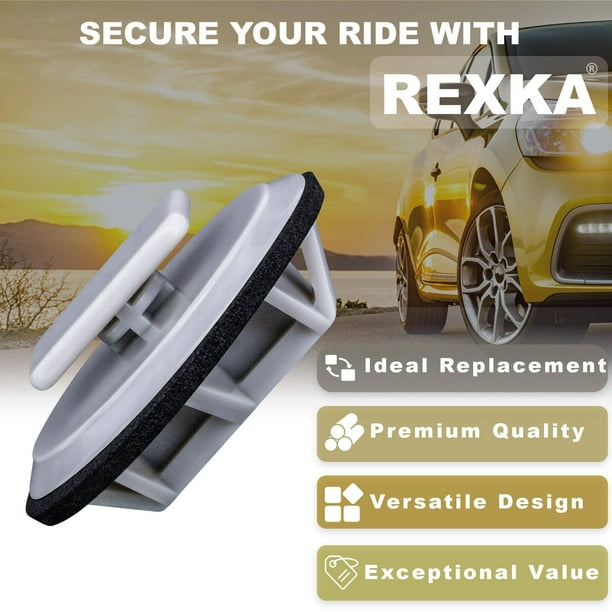 Rexka 15pcs Rocker Molding Clip Gray Nylon for BP4L-51-SJ3 Mazda 2