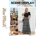 thumbnail image 6 of HAOMEILI Women Short Sleeve Loose Plain Maxi Dresses Casual Long Dresses with Pockets, 6 of 7