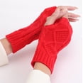 thumbnail image 2 of Fesfesfes Women's Winter Fingerless Thermal Gloves, Knitted Gloves With Thumb Holes Clothes Sale, 2 of 3