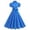 *1-Blue, variant on Women's 1950s Swing Dress,Ladies Short Sleeve Dress,Lapel Button Dress For Women,Pink,S-2XL