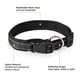 thumbnail image 2 of Collar ajustable para perros, collar acolchado reflectante de nailon clásico para perros pequeños/medianos/grandes (negro S, largo 40 x ancho 1,5 cm), 2 of 5