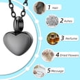 thumbnail image 3 of Mini Heart Cremation Urn Necklace for Ashes for Women Men Cremation Locket Jewelry with Keepsake Urn Memorial Ash Jewelry, 3 of 6